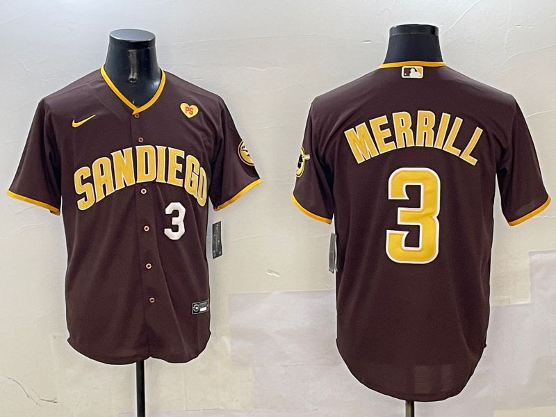 Men San Diego Padres #3 Merrill Brown Game 2025 Nike MLB Jersey style 10